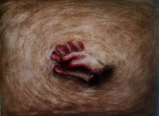 김태권, ‘장갑(Gloves)’. 종이에 채색, 55 x 76cm, 2012.
